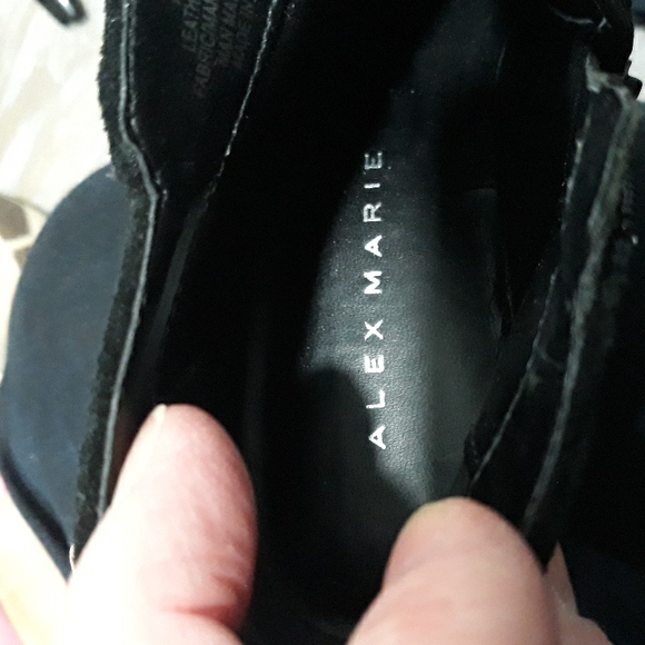 Alex Marie black suede zip booties. Size 7.5. NWOT - Picture 2 of 12